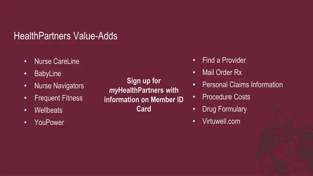 healthpartners value adds