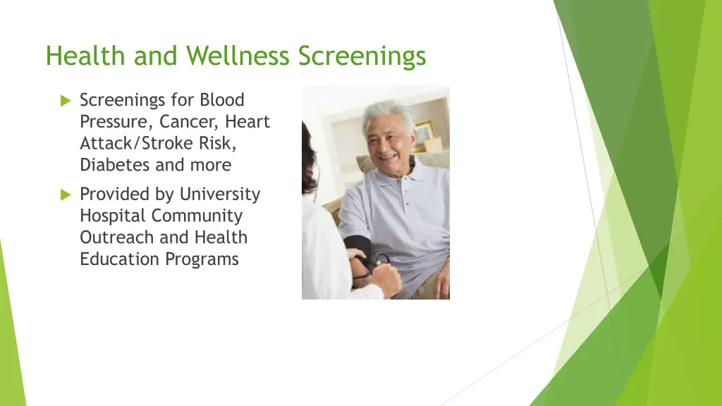 health and wellness screenings