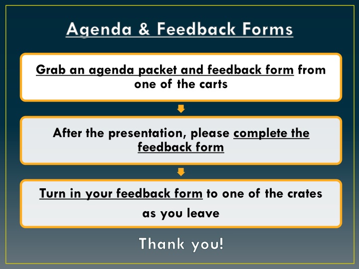 agenda feedback forms
