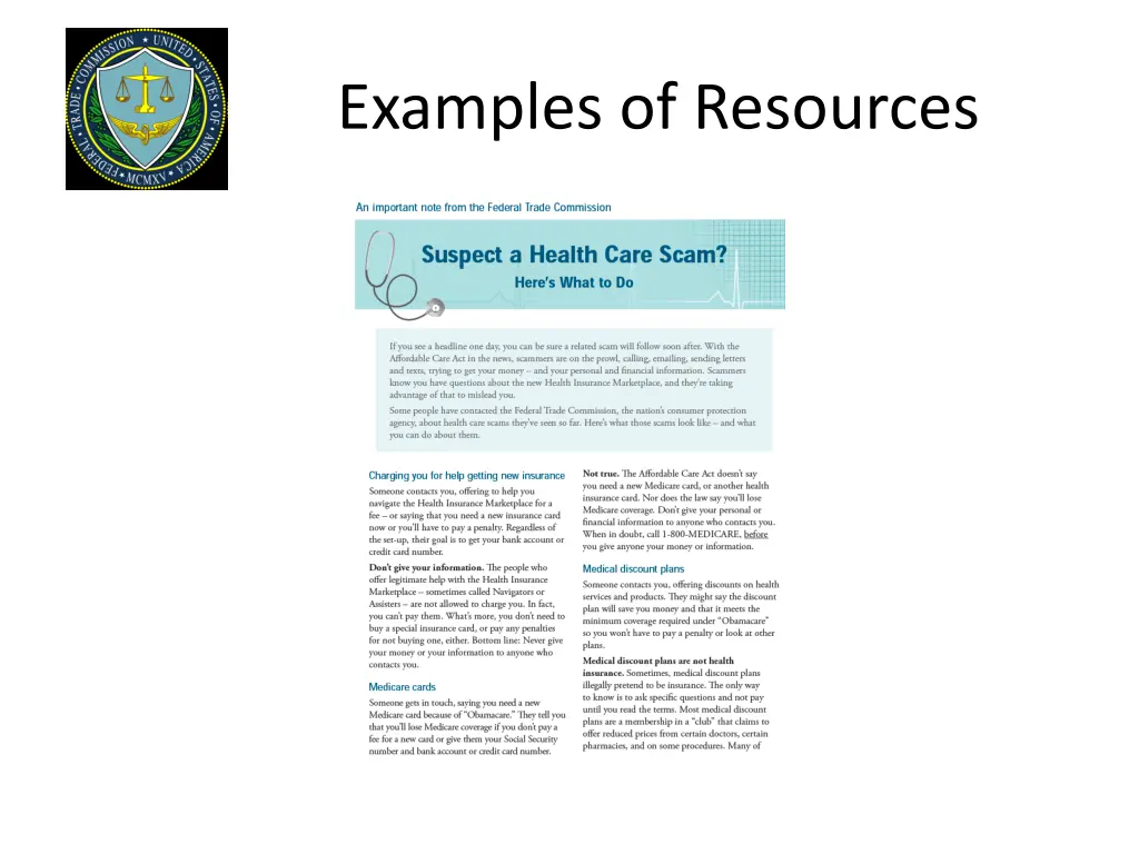 examples of resources