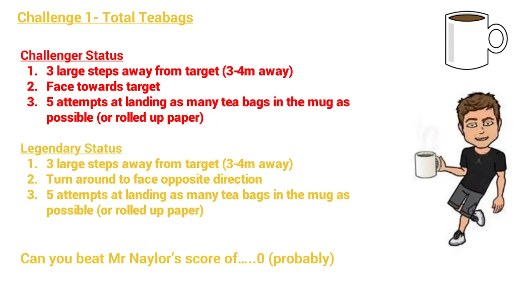 challenge 1 total teabags