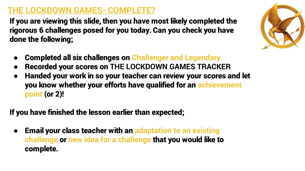 the lockdown games complete if you are viewing