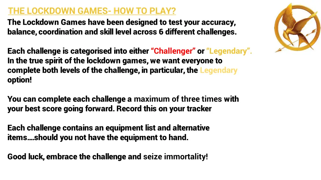the lockdown games how to play the lockdown games