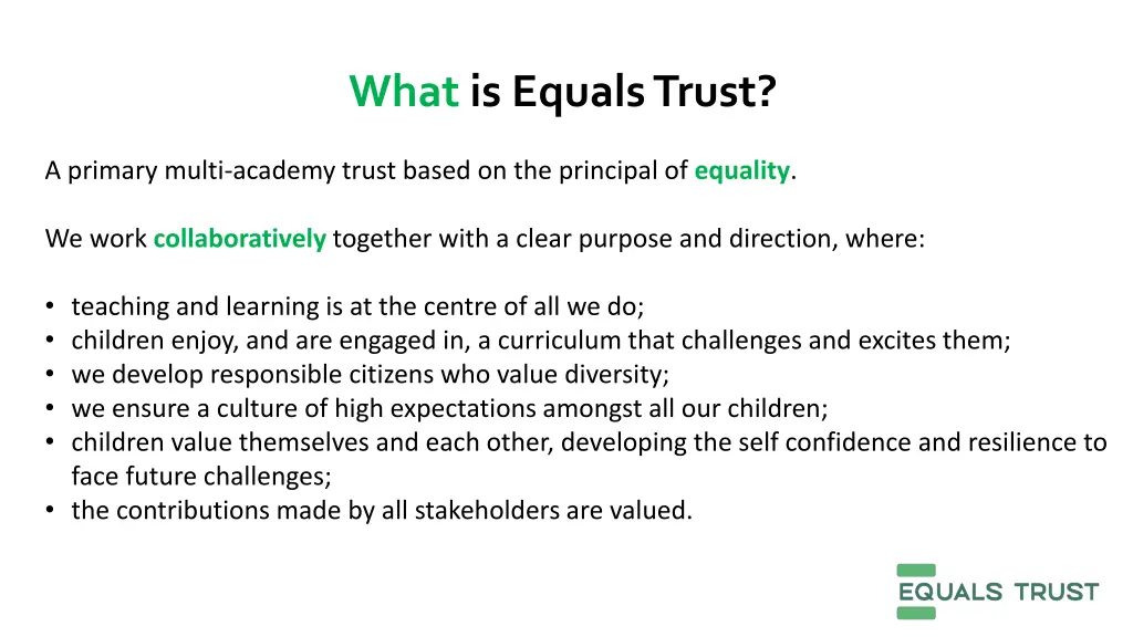 what is equals trust