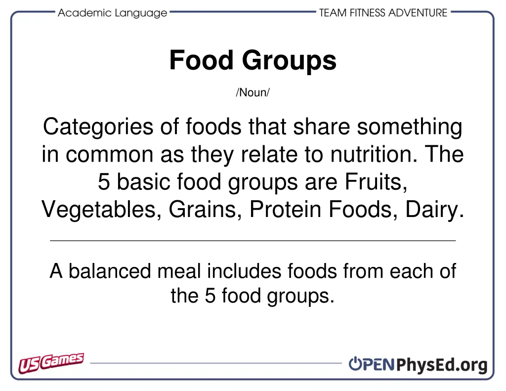 food groups