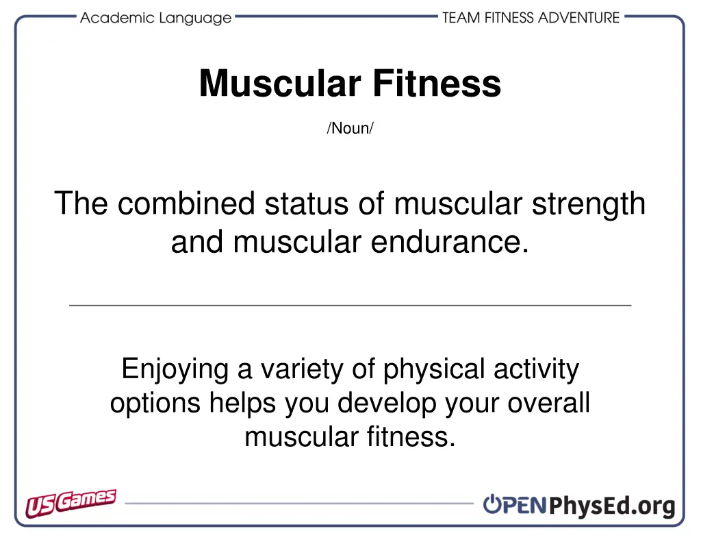 muscular fitness