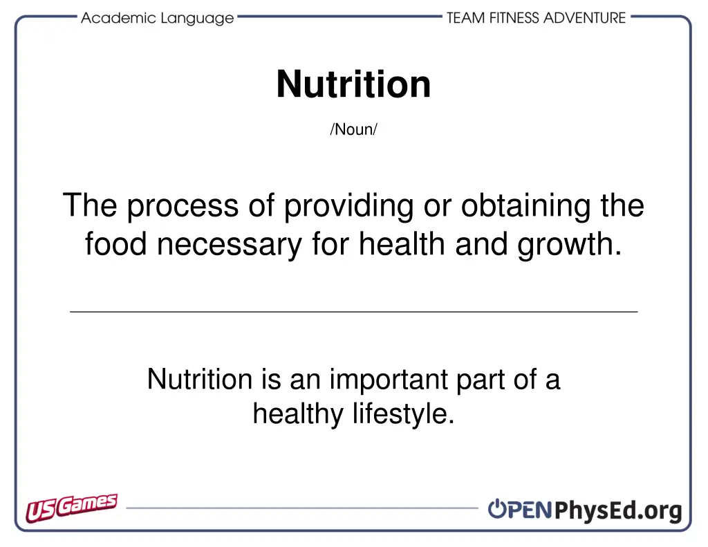nutrition