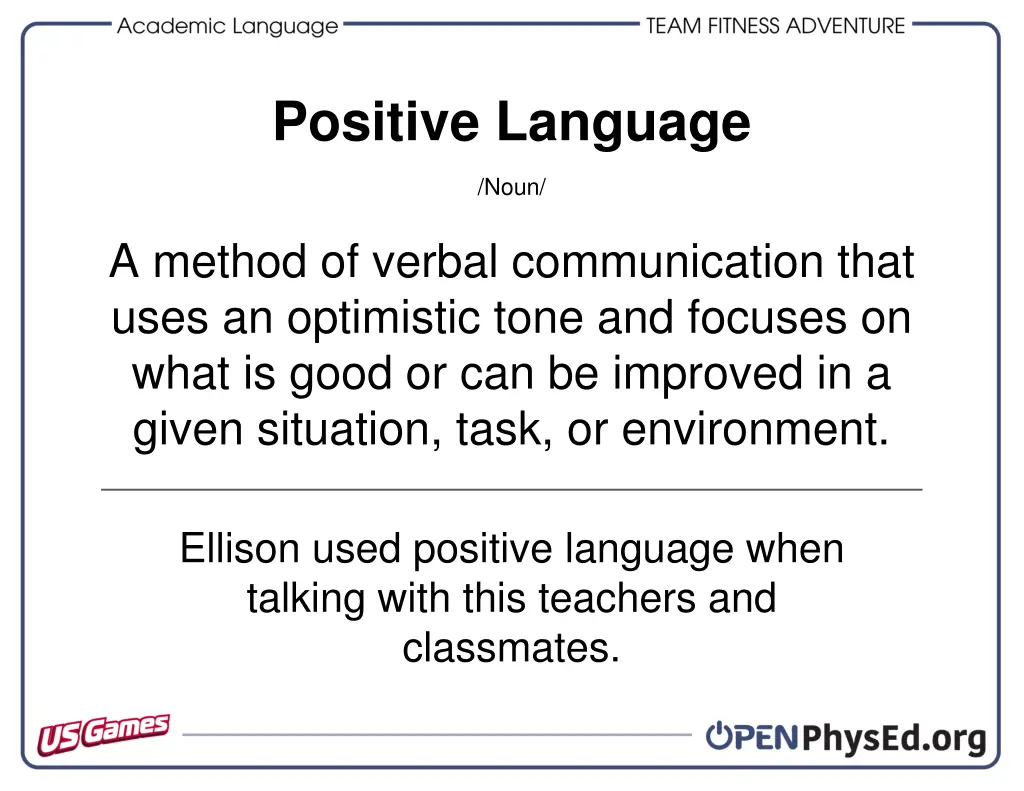 positive language