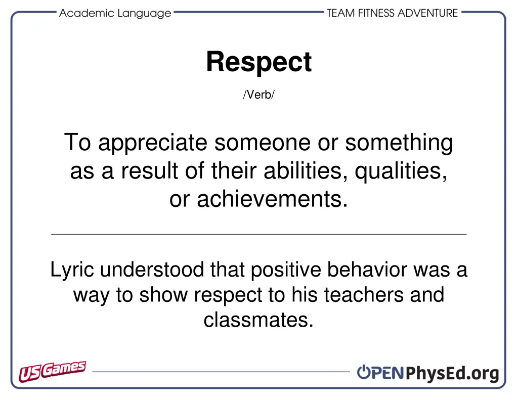 respect
