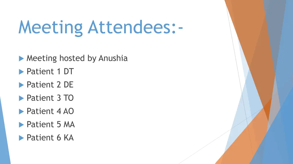 meeting attendees