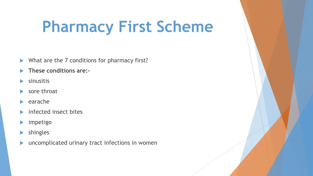 pharmacy first scheme