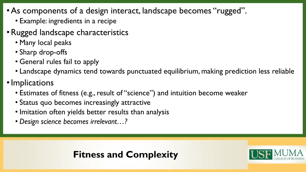 as components of a design interact landscape