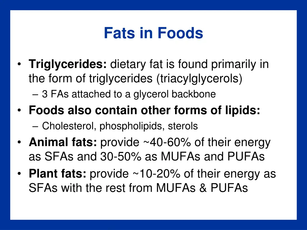 fats in foods