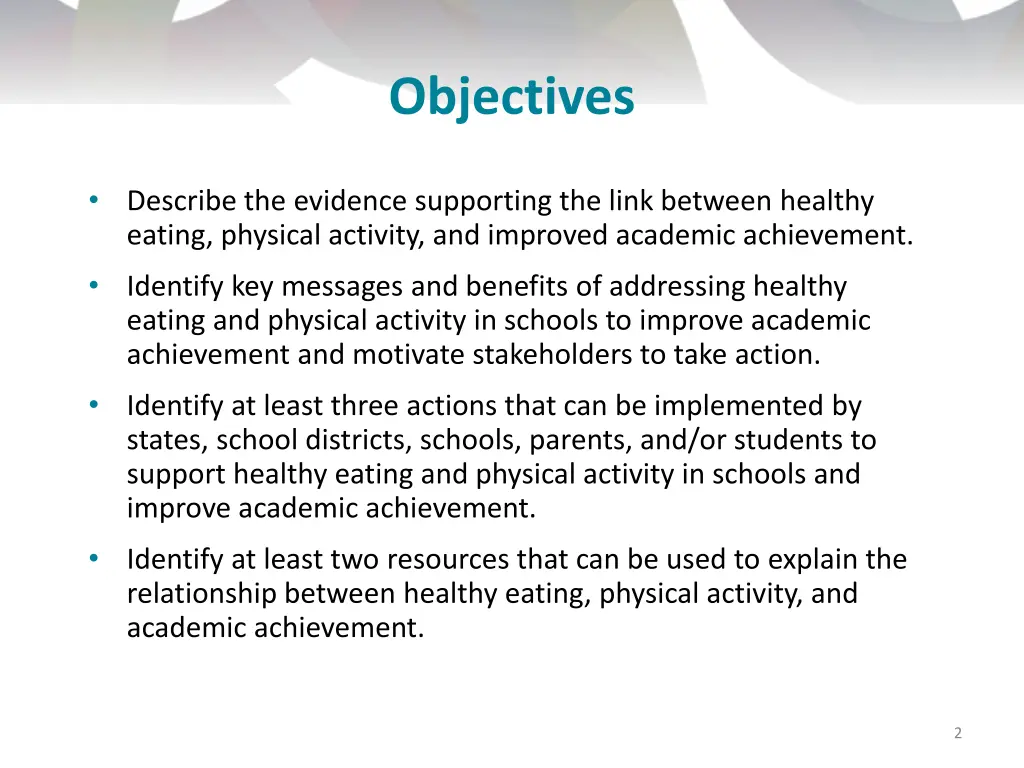 objectives
