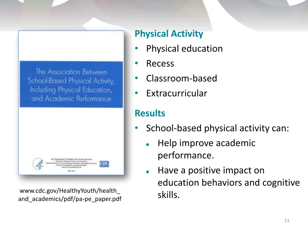 physical activity physical education recess