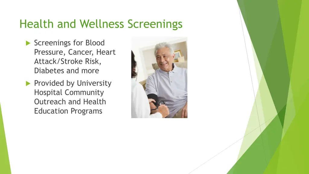 health and wellness screenings