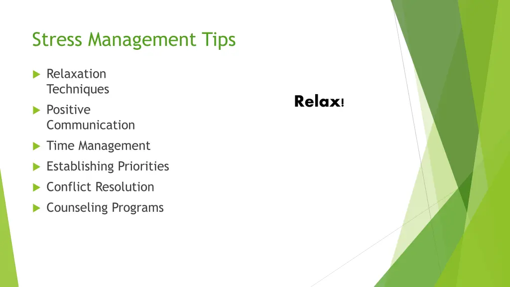 stress management tips