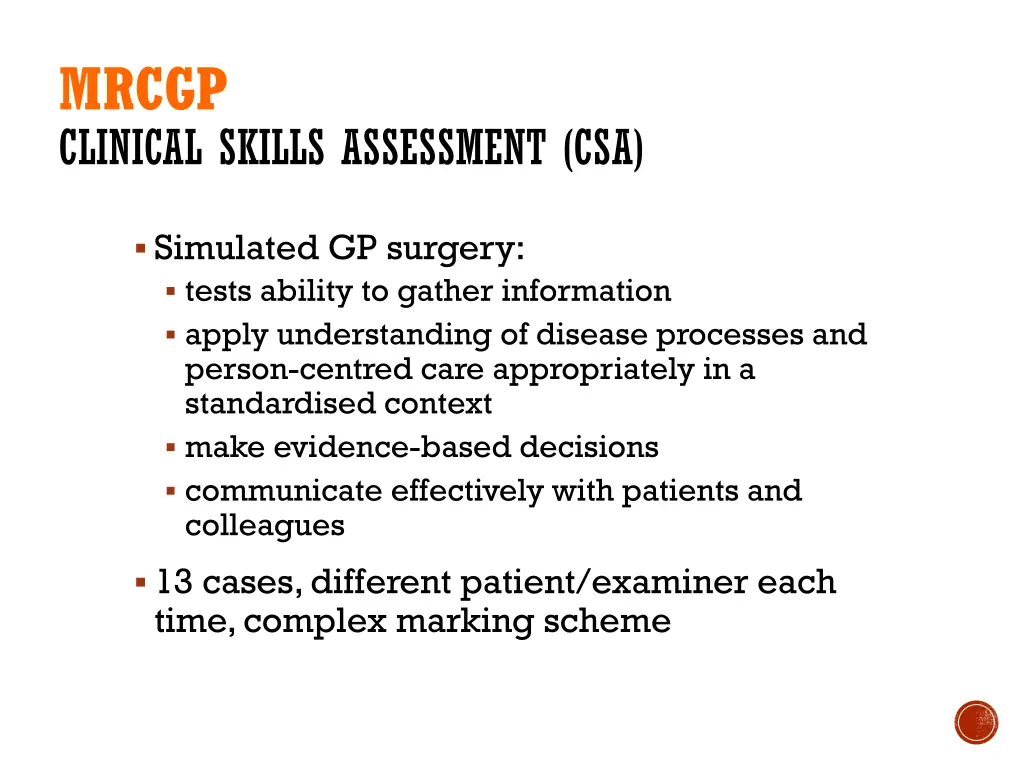 mrcgp clinical skills assessment csa