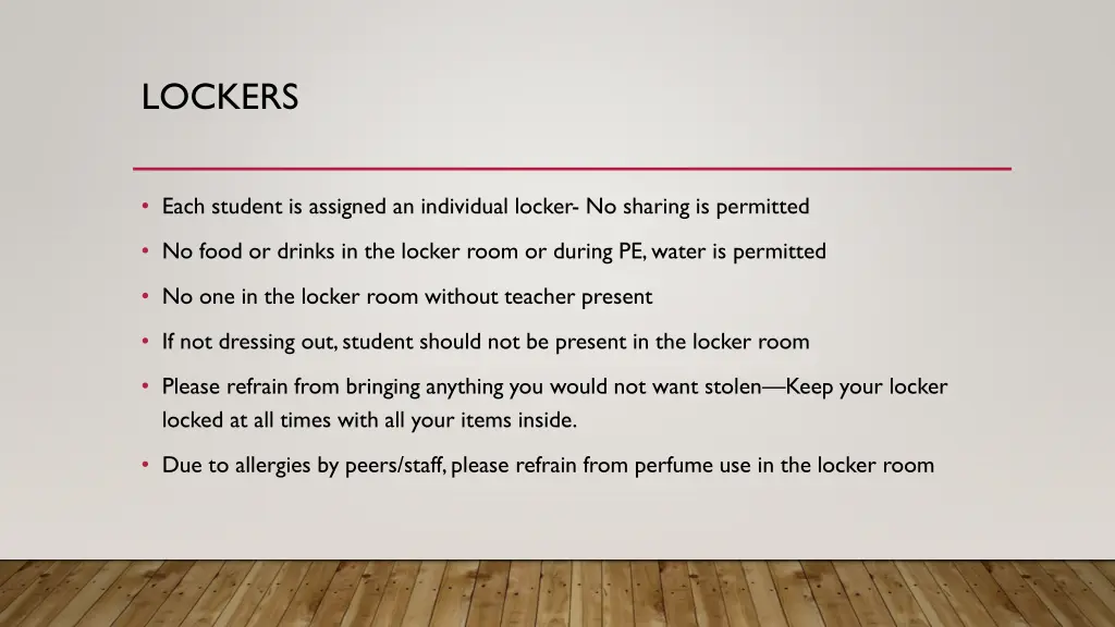 lockers