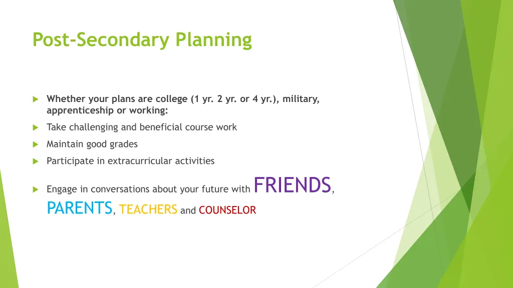 post secondary planning