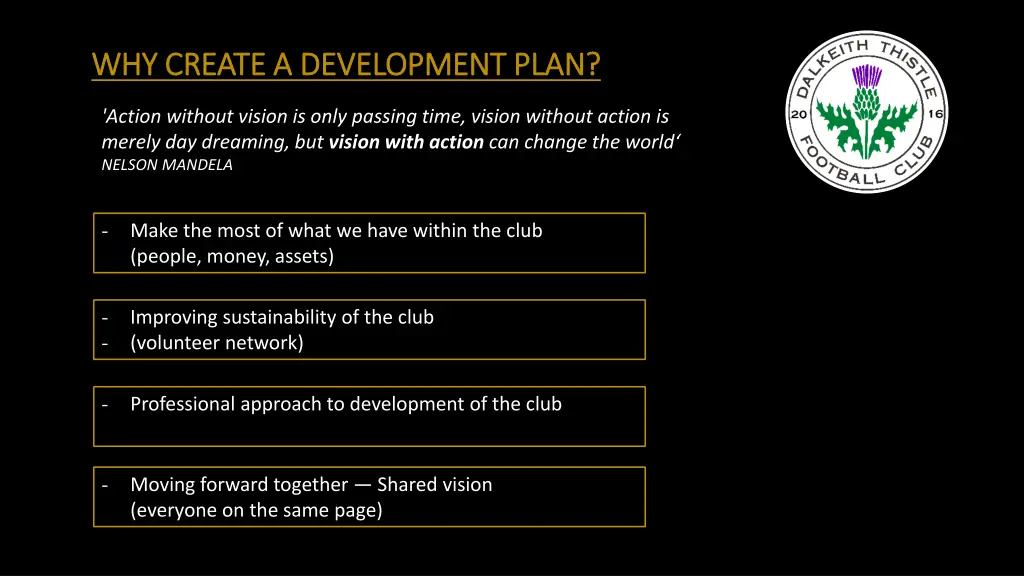 why create a development plan why create