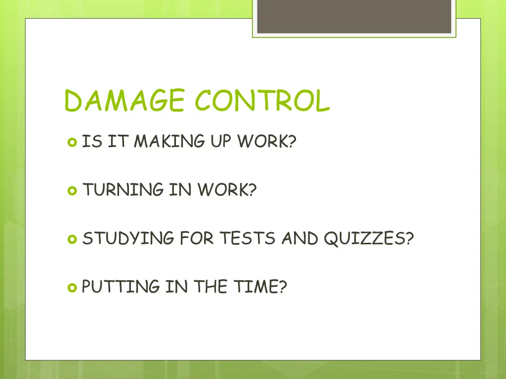 damage control