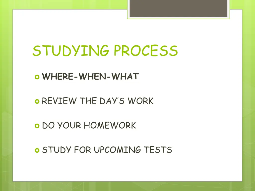 studying process