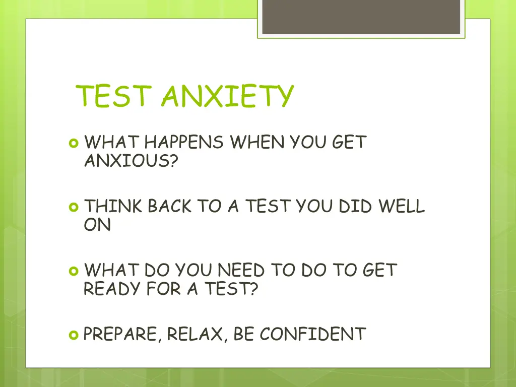 test anxiety