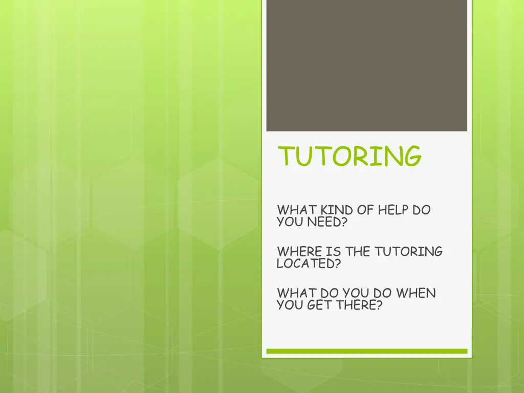 tutoring