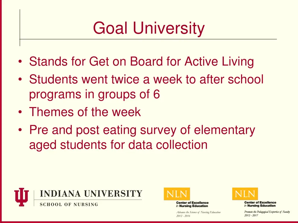 goal university