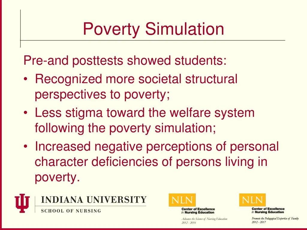 poverty simulation 1