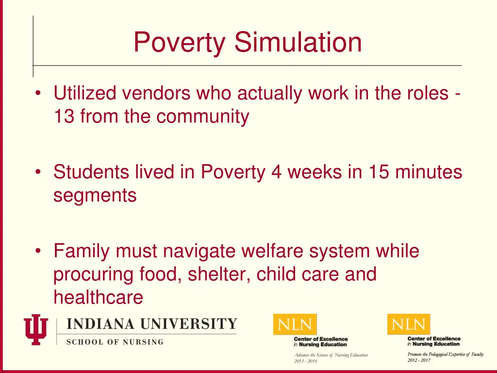 poverty simulation