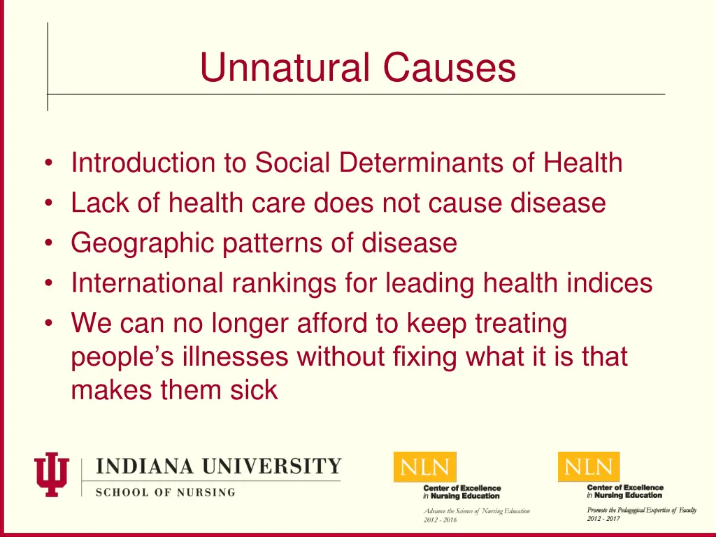 unnatural causes