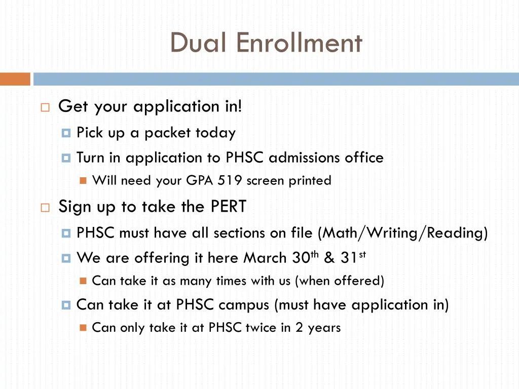 dual enrollment