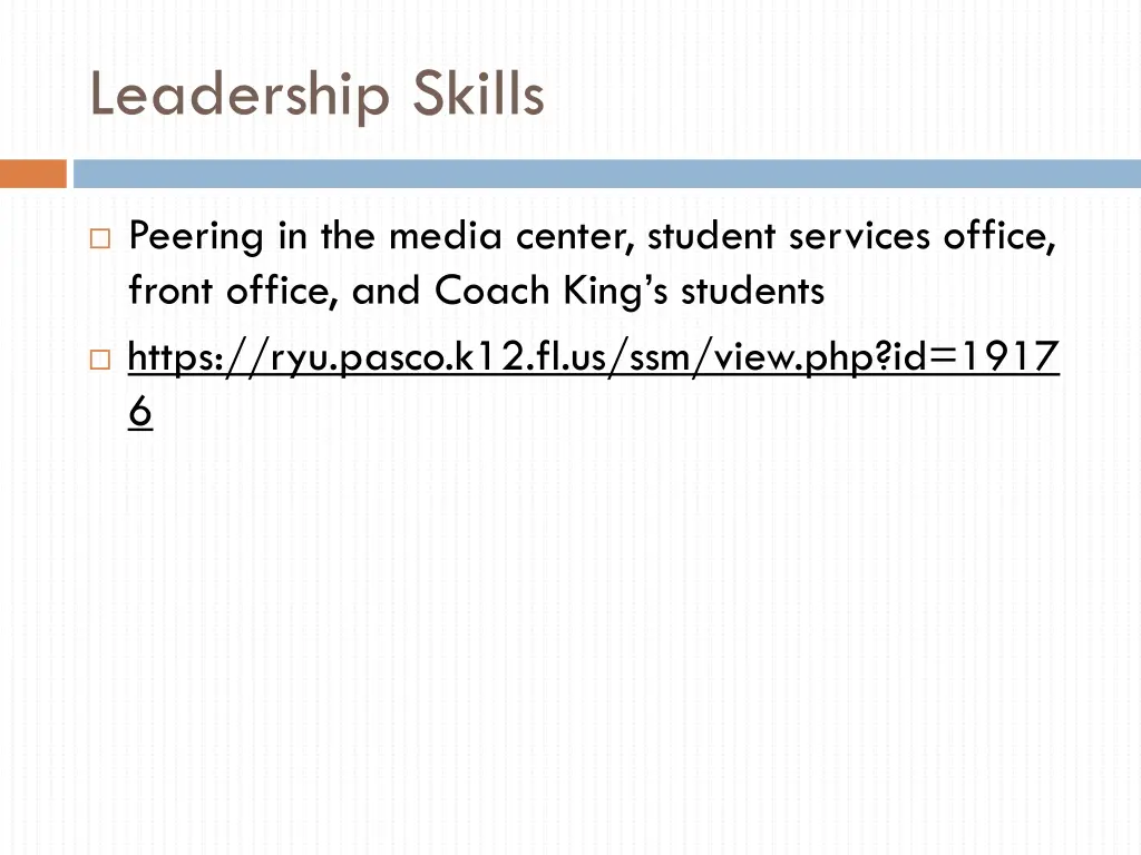 leadership skills