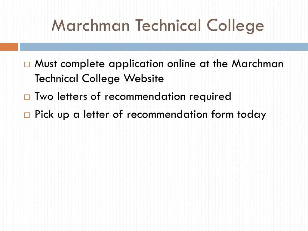 marchman technical college