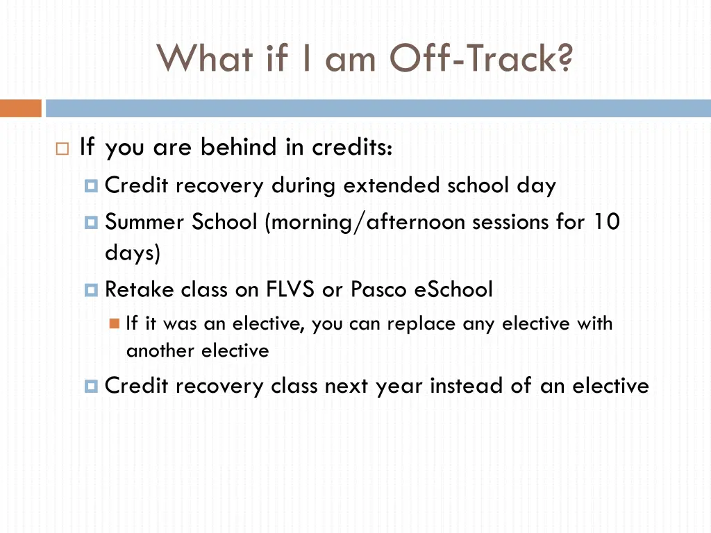what if i am off track