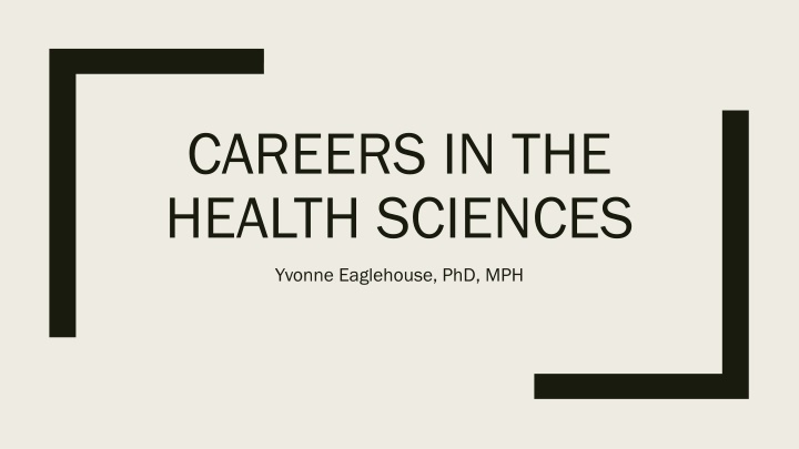 careers in the health sciences