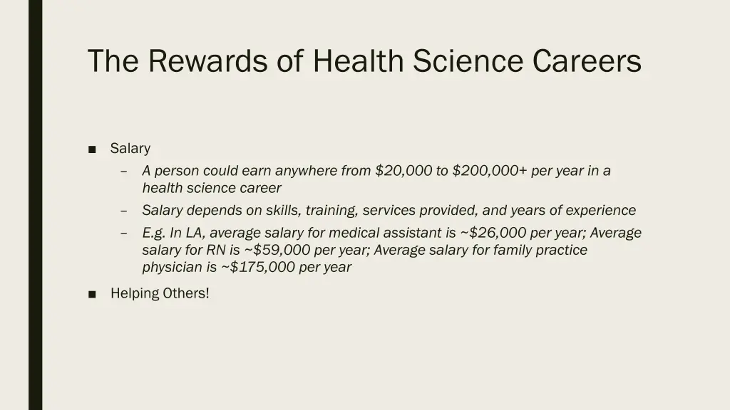 the rewards of health science careers