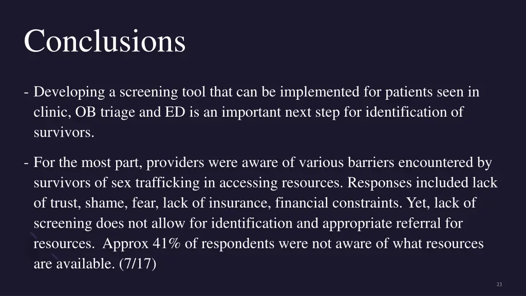 conclusions 1