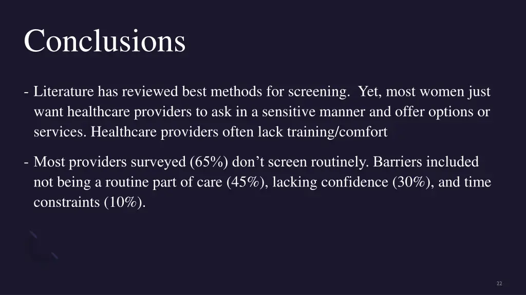 conclusions