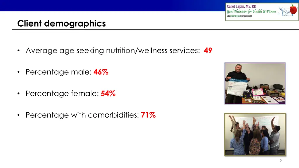 client demographics