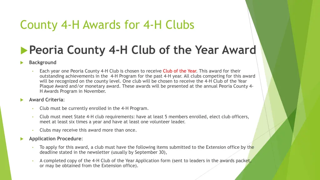 county 4 h awards for 4 h clubs 1