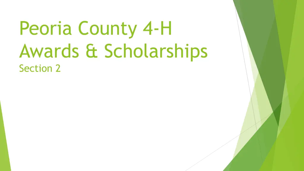 peoria county 4 h awards scholarships section 2