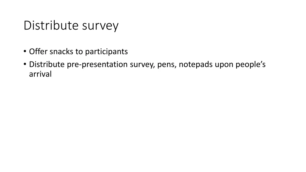distribute survey