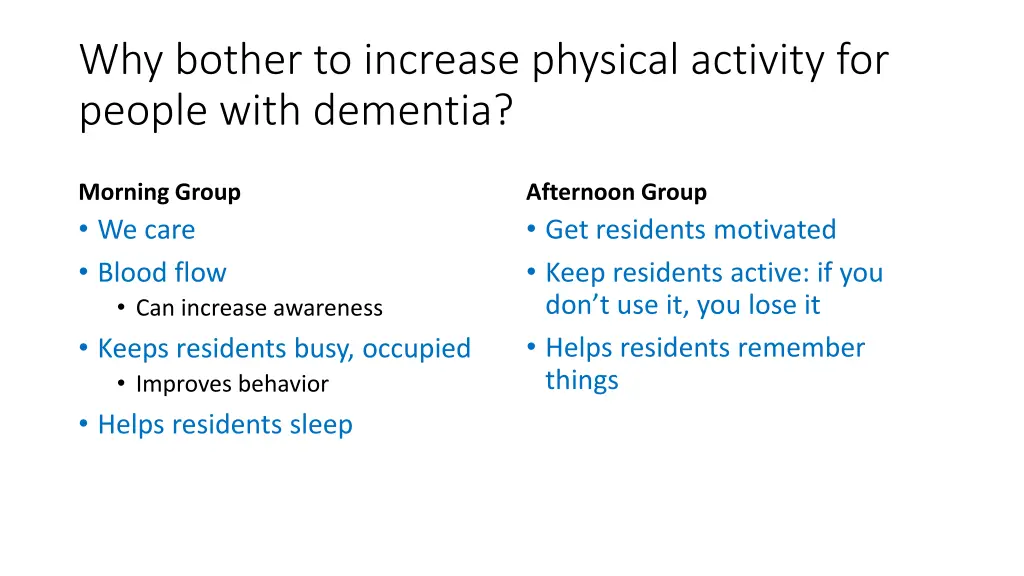 why bother to increase physical activity