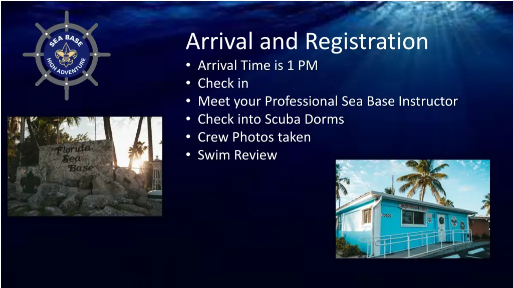 arrival and registration arrival time