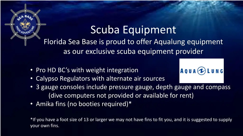 scuba equipment