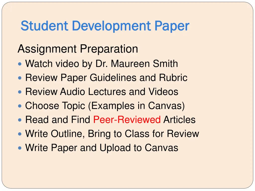 student development paper student development 1