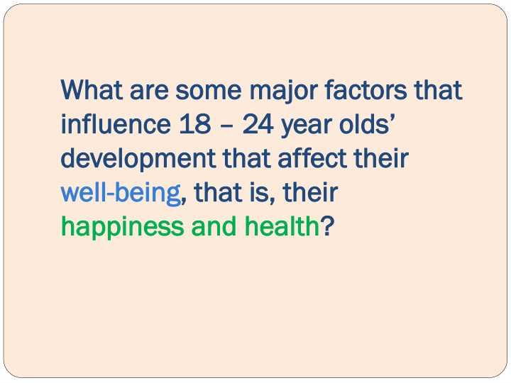 what are some major factors that what are some